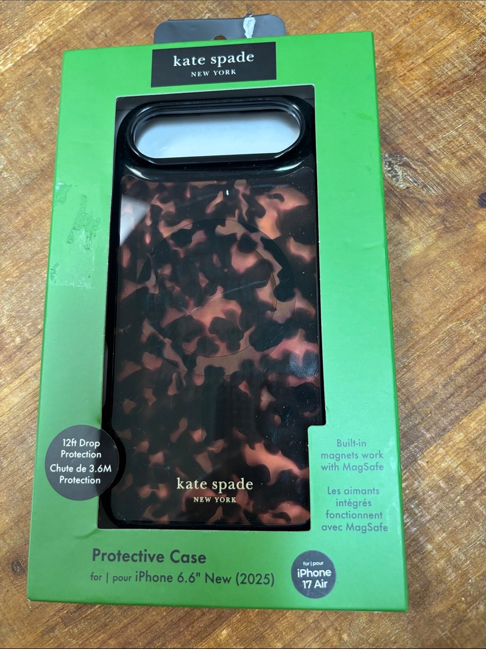 kate spade Black and Brown Tortoiseshell iPhone 17 Air Case